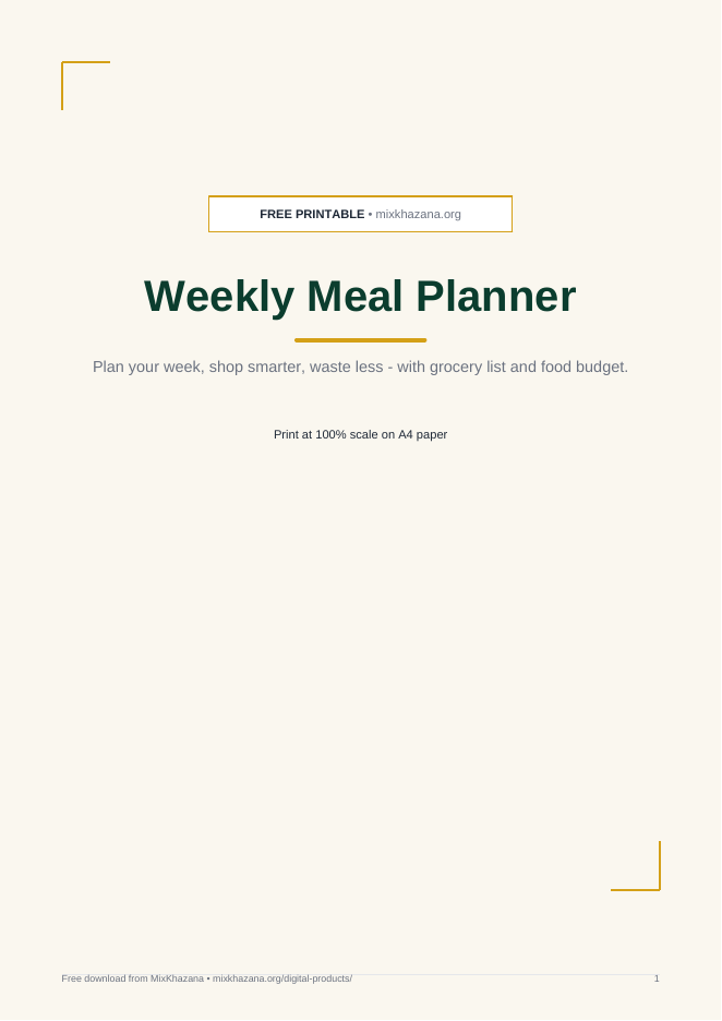 weekly meal planner preview